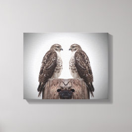 Impressão Em Tela Hawks em um posto