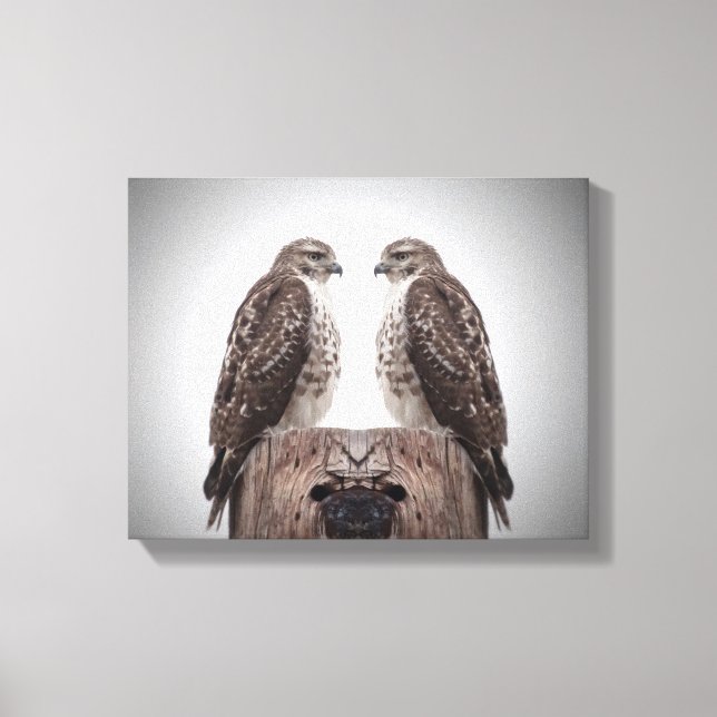 Impressão Em Tela Hawks em um posto (Frente)