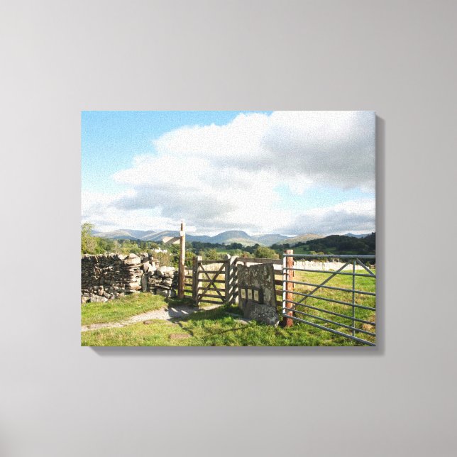 Impressão Em Tela Hawkshead Cumbria England Card Poster (Frente)
