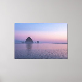 Impressão Em Tela Haystack Rock ao Pôr do Sol