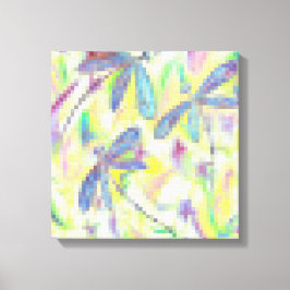 Impressão Em Tela Hazy Dragonfly Rainbow