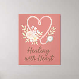 Impressão Em Tela Healing with heart