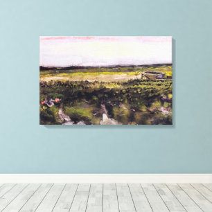 Impressão Em Tela Heath com um Wheelbarrow por Vincent van Gogh