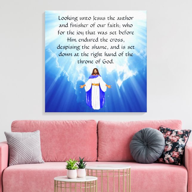 Impressão Em Tela Hebrews 12:2 (Insitu(Sala de estar))