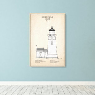 Impressão Em Tela Heceta Head Lighthouse - Oregon - SBD