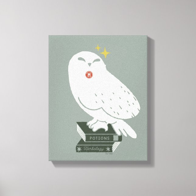 Impressão Em Tela Hedwig com desenho caprichoso de carta (Frente)