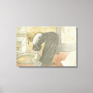 Impressão Em Tela Henri de Toulouse-Lautrec - Elles - Mulher em Tub