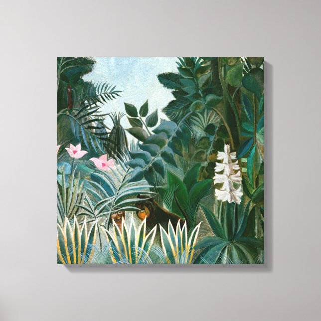 Impressão Em Tela Henri Rousseau - A Selva Equatorial (Frente)