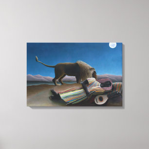Impressão Em Tela Henri Rousseau - O Cigano Que Dorme