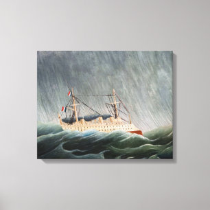 Impressão Em Tela Henri Rousseau - O Navio na Tempestade