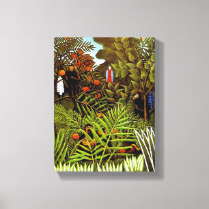Impressão Em Tela Henri Rousseau - Paisagem Exótica Arte da Selva