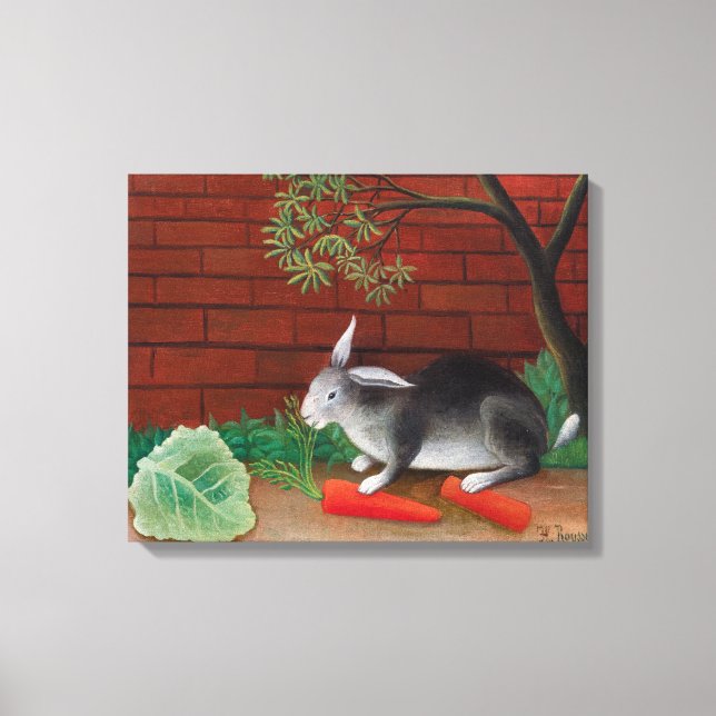Impressão Em Tela Henri Rousseau - The Rabbit's Meal (Frente)