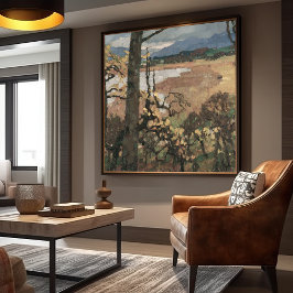 Impressão Em Tela Herbst e Chiemsee | Leo Putz Landscape Art