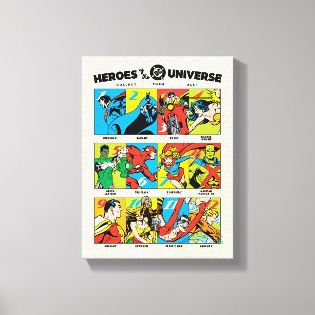 Impressão Em Tela Heróis do Universo DC™ (Frente)
