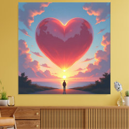 Impressão Em Tela Herz der Emotionen