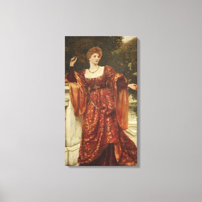 Impressão Em Tela Hesperia (por Frank Dicksee) (Frente)