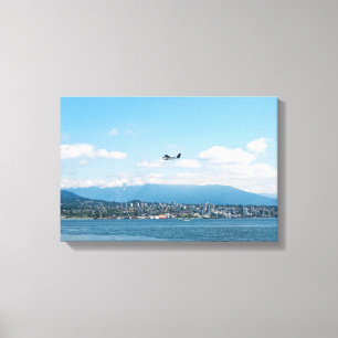 Impressão Em Tela Hidroavião decolando sobre a baía de Vancouver