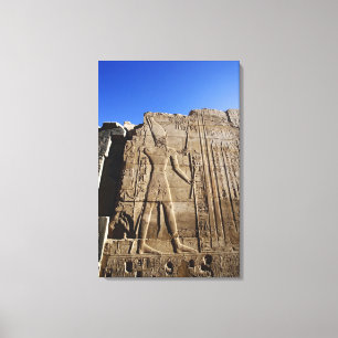 Impressão Em Tela Hieróglifos antigos na parede, Templo de Karnak,