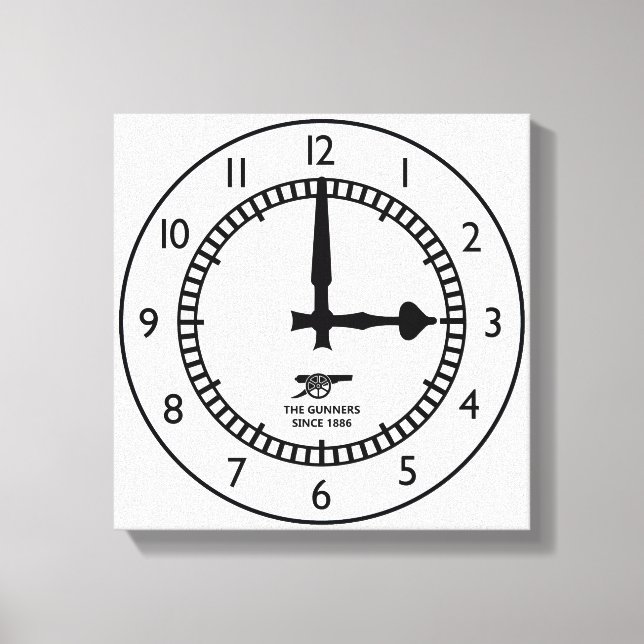 Impressão Em Tela Highbury Clock - Fim das 15:00 - Iniciar os Gunner (Frente)