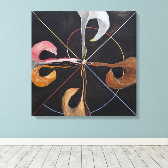 Impressão Em Tela Hilma Af Klint, The Swan No.7, Abstrato Art (Insitu(piso de madeira))