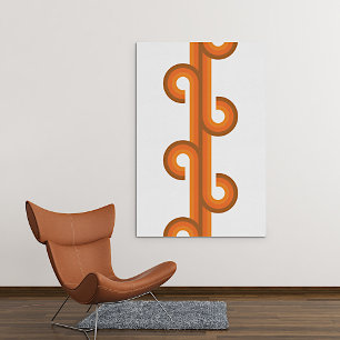 Impressão Em Tela Hip Abstrato Wave Curvas Fusão industrial Arte fin