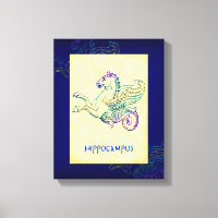 Hippocampus Grego Seacavalo Vintage Arte Molhada