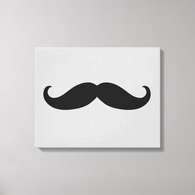 Impressão Em Tela Hipster Black Mustache (Frente)