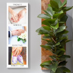 Impressão Em Tela História de Amor Envolvida Casada Esperando Foto d<br><div class="desc">Escreva sua própria história de amor em três palavras com três fotos e adicione seus nomes no fundo. Belo display de fotos para recém-casados, casais casados, esperando que novos pais criem uma minirlinha do tempo de seus grandes eventos. Se você quiser editar o plano de fundo e a cor do...</div>