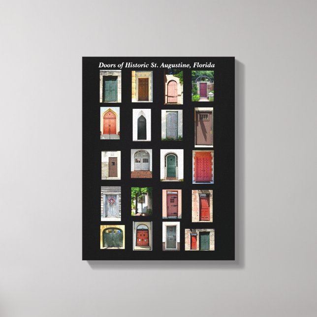 Impressão Em Tela Historic Doors of St. Augustine, Florida (Frente)