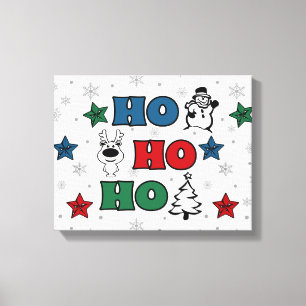 Impressão Em Tela Ho-Ho-Ho design do Natal