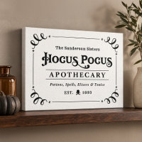 Hocus Pocus Apothecary Vintage Preto e Branco