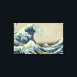 Impressão Em Tela Hokusai - A onda do Excelente de Kanagawa<br><div class="desc">A Onda de Excelente de Kanagawa (神 奈 沖 浪 裏 Kanagawa Oki Nami Ura, "Sob uma Onda de Kanagawa"), também conhecida como A Onda de Excelente ou simplesmente A Onda, é um impressão de bloco de madeira do artista japonês Hokusai. Um exemplo de arte ukiyo-e, foi publicada entre 1830...</div>