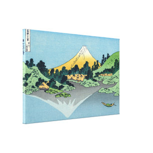 Impressão Em Tela Hokusai - O Monte Fuji Reflete no lago Kawaguchi