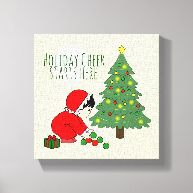 Impressão Em Tela Holiday Cheer Starts Here - wall art (Frente)