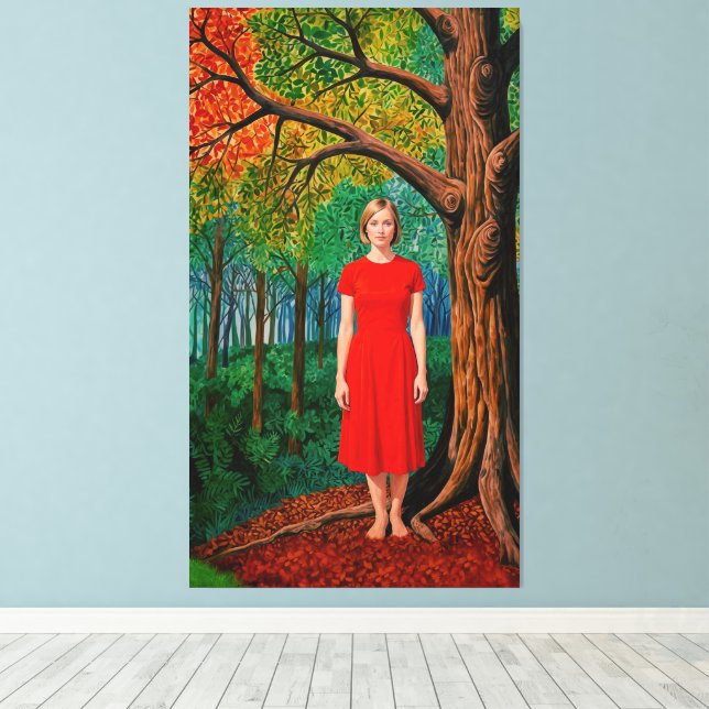 Impressão Em Tela “Holly’s Portrait” - A bright dress for Nature  (Insitu(piso de madeira))