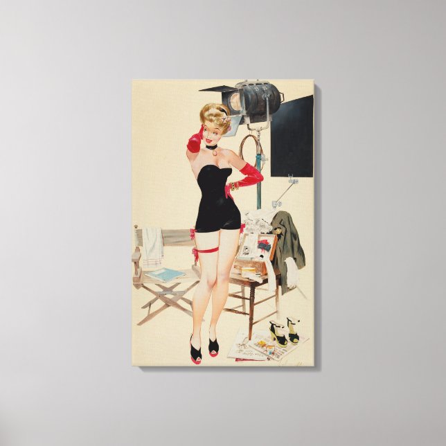 Impressão Em Tela Hollywood Starlet por Fritz Willis (Frente)