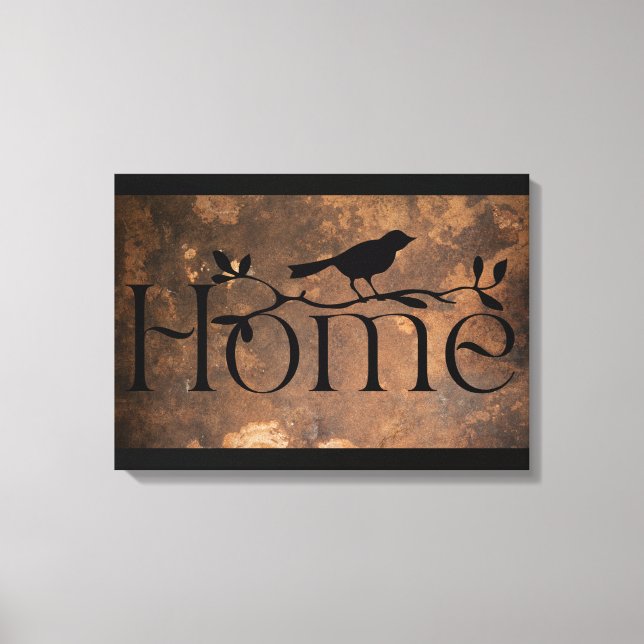 Impressão Em Tela Home Bird Illustration Bold Wall Art (Frente)