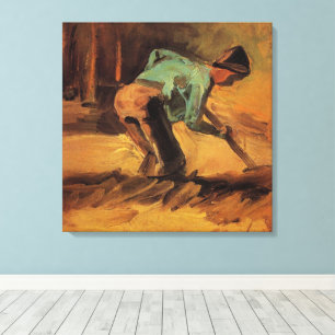 Impressão Em Tela Homem Curvado com Bastão, Pá por Vincent van Gogh