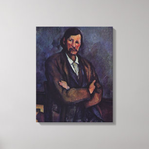 Impressão Em Tela Homem de Braços Cruzados - Paul Cezanne - c1866