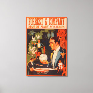 Impressão Em Tela Homem de Forrest & Empresa de muitos mistérios