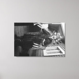 Impressão Em Tela Homem de medicina Eskimo e menino doente em Alaska