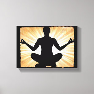 Impressão Em Tela Homem Meditação Zen Arte de Parede em Tela