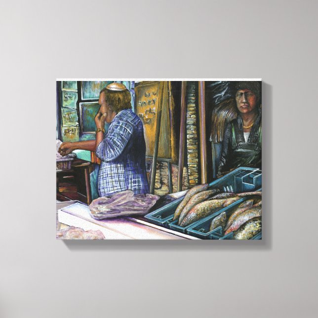 Impressão Em Tela Homens do Deserto, Presentes do Mar. Jerusalém (Frente)