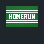 Impressão Em Tela HOMERUN Verde Brilhante Listras de Beisebol de Ver<br><div class="desc">Este design esportivo de beisebol apresenta um texto HOMERUN atlético em negrito dentro de largas listras brancas de corrida contra um fundo verde brilhante. As cores e o texto neste design podem ser personalizados.</div>