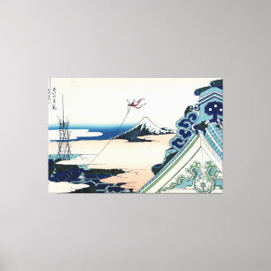 Impressão Em Tela Honganji Temple Vista do Monte Fuji - Corte Japonê