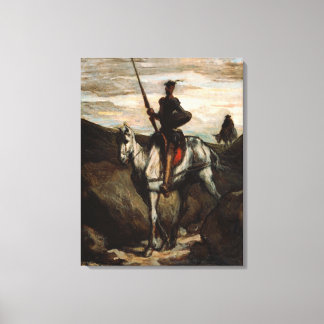 Impressão Em Tela Honore Daumier - Dom Quixote nas Montanhas