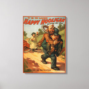 Impressão Em Tela Hooligan feliz "é rir" o poster do teatro