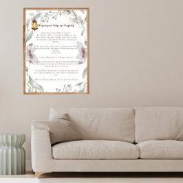 Impressão Em Tela Ho'oponopono Prayer para a Prosperidade