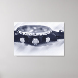 Impressão Em Tela hora azul pastel