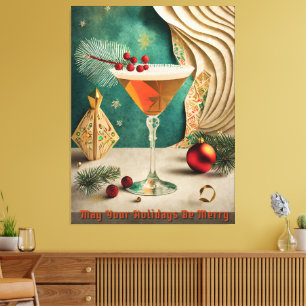 Impressão Em Tela Hora de Felicidade do meio século do Cocktail
